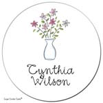 Sugar Cookie Gift Stickers - Flower Vase